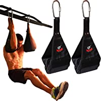 Ab Straps Slings Eslingas Correas - Par de Resistente Para Colgar Elevador de Piernas Pull Up Fitness con Gran Mosquetón…